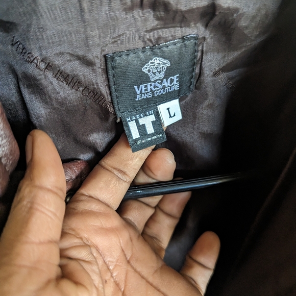 ✅💯VERSACE JEANS COUTURE LEATHER JACKET - Picture 8 of 15